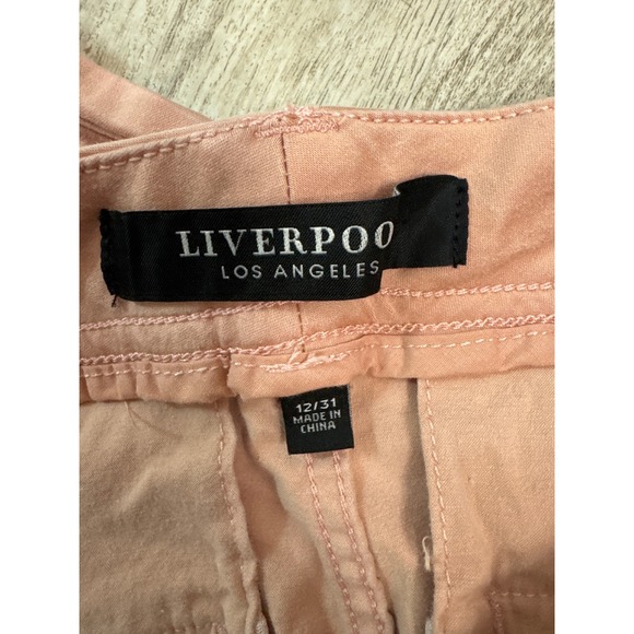 Liverpool Los Angeles Bombay Pink 4 inch Chino Shorts Women's Size 12 - Picture 7 of 8